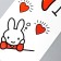 Tattoo on the body color "Bunny - recognition of love" 10.5x6 cm