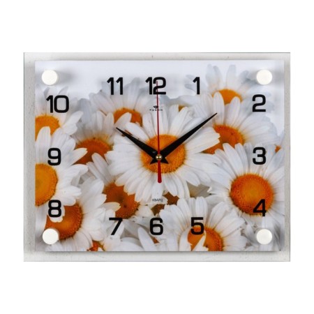 Wall watches: flowers, "daisies", silent, 20 x 26 cm