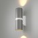 Architectural backlight Elektrostandard, Liberty Led 10 W, 130x90x252 mm, IP54, gray color with white
