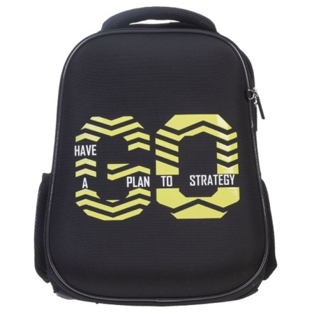 Frame backpack 38 x 29 x 17 cm, Hatber Ergonomic Light, Go! Black/yellow nrk_85032-1