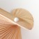 Fan bamboo, textiles h = 21 cm "monocet" in a box, white