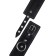 Two -layer shackles with a white line Pecado BDSM, genuine leather, black