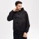 Male sweatshirt was laid down, black color, size 48 (m)