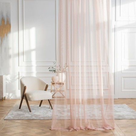 Tulle "Estel", size 300x265 cm, pink color