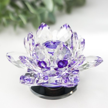 Souvenir glass "Violet lotus on the stand" rotates 5.5x9x9 cm-1