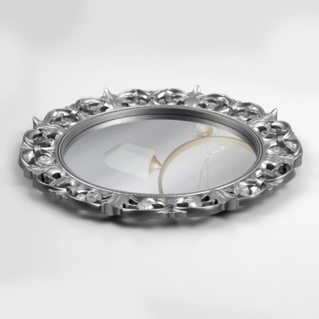 Wall mirror "gloss", D mirror surface 21 cm, silver color-2
