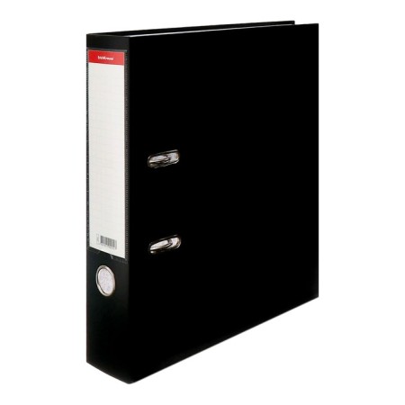 A4, 80 mm, Erichkrause "Business" folder, with arched mechanism, black-4