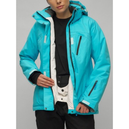 Ski suit female, size 44, blue color-7