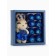 A set of soap roses in a box is 8 pieces, turquoise-white with a bunny