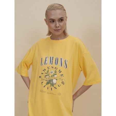 Female dress, size m, yellow color-2