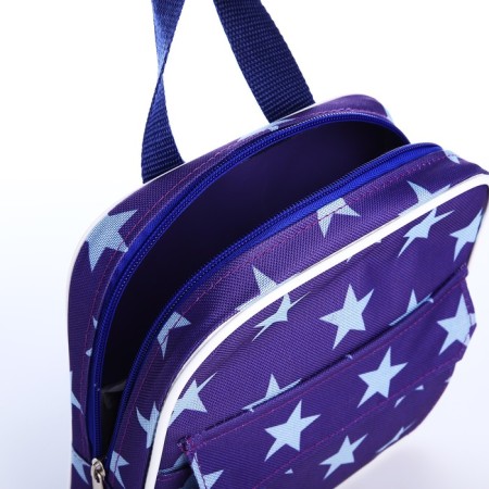 Baby backpack on lightning, external pocket, purple color-5