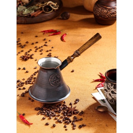 Turk for coffee "Armenian jezva", 680 ml, copper, induction-4
