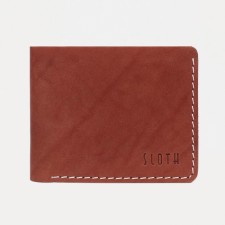 Male purse, department for cards, brown color