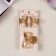 Hair crab "Florian" (set of 3 pcs) bow, 6 and 4 cm, light brown