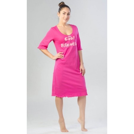 Night shirt female Cool Night, size 50, Fuchsia color-2