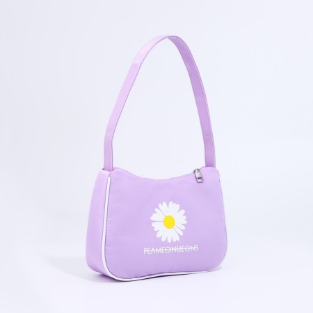 Youth bag with zipper, purple color-2