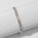 Bracelet with rhinestones "ice" elegance, 2 rows, rainbow color in silver, 18 cm