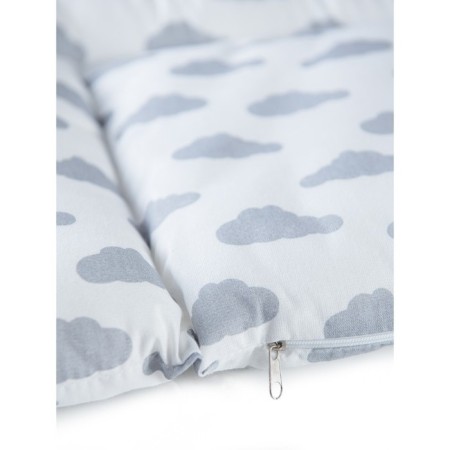 Pillow "Baby", size 40x60 cm, cloud print, artificial swan fluff-2