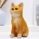 Копилка "Котенок сидит" рыжий, 18х12х10см