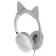 AKZ D52 headphones, wired, full -size, microphone, overhead ears, RGB, 1.75 m, white