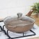 Granite pan, d = 26 cm, removable handle, glass cover, anti -stick coating, brown color