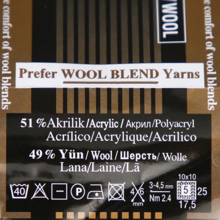 Yarn "Lanagold" 51% acrylic, 49% wool 240m/100g (40 blue)-3