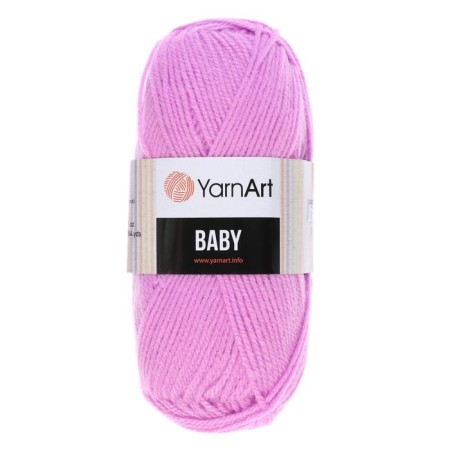 Yarn "Baby" 100% acrylic 150m/50g (635 siren pink)-3