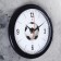 Watch wall, interior "football", d-23 cm, silent, black body