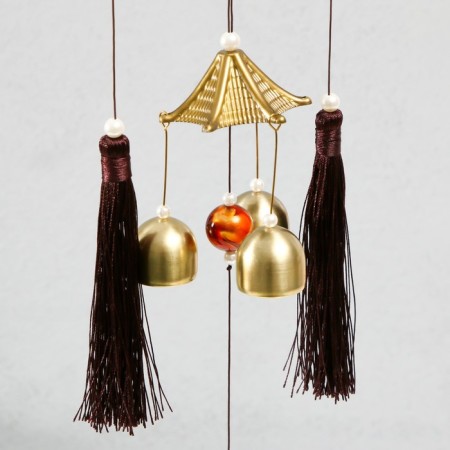 Wind Music Metal "dolphins" 4 bells 52x12.5x2.7 cm-2