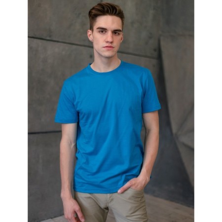 Male T -shirt, size 50, azure color-3