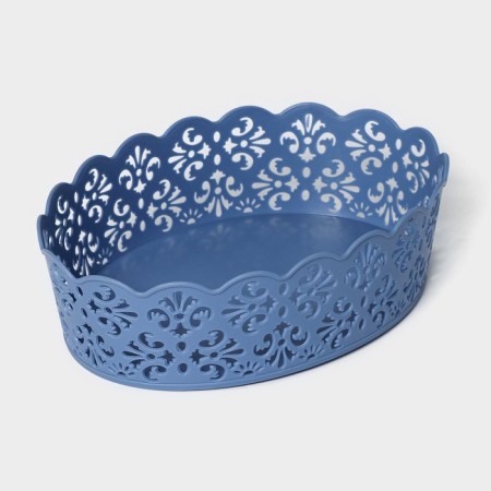 Basket for storage of a “lace pattern”, plastic, 21.5 × 15.5 × 6 cm, color mix-1