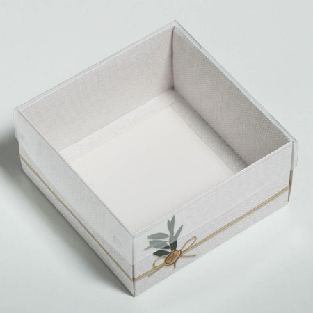 Box for confectionery products with PVC lid "Eco", 11.5 x 11.5 x 6 cm-2