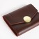 Women's wallet on the button, burgundy color