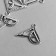Decor metal for creativity "line" silver 8396 1.8x2.4 cm