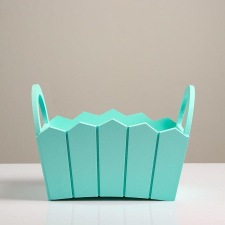 Kashpo wooden 25.5 × 16.5 × 17.5 cm "Maria", lateral handles, MDF, mint-2