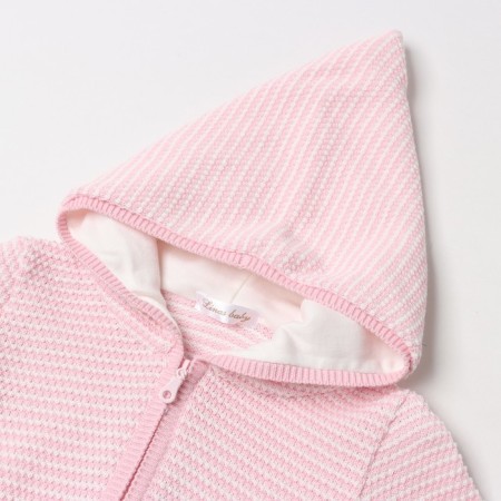 Kit for children (jumper, trousers), pink/white color, height 68 cm-2