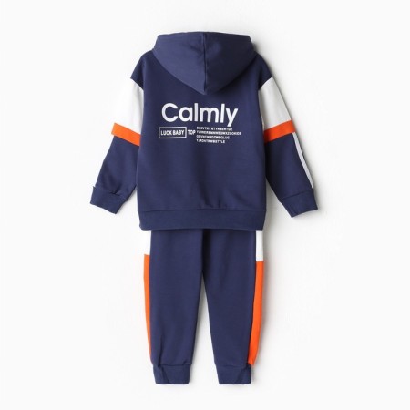Children's costume (sweatshirt/pants), dark blue color, height 98-104 cm-10