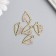 Decor for creativity metal, rhinestones "different halves of the heart" gold 1.8x2.5 cm