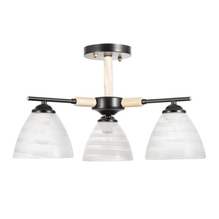 Chandelier 1087/3BK 40W E27 Black-light wood 52x52x28 cm Bayerlux-3