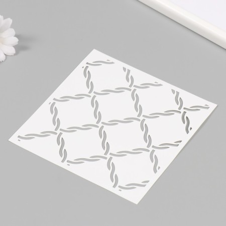 Plastic stencil "grid" 15x15 cm-1