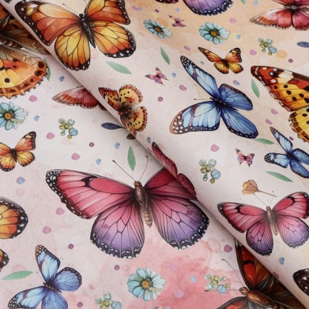 Paper Glossy Bilateral "Bright Butterflies", 100 x 70 cm-1