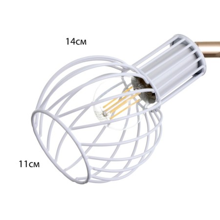 Bra with a switch on the wire "Bianca" E14 40W white 17x11x17cm-5