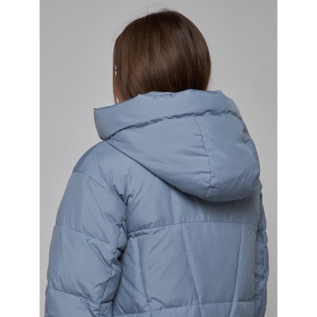 Coat insulated winter female, size 46, blue color-21
