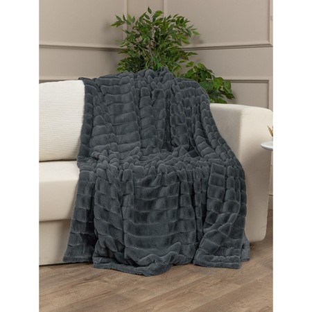 Texrepublic blanket, size 200x220 cm, gray color