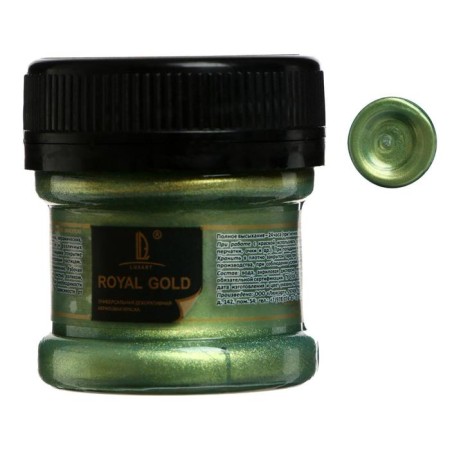 Acrylic paint 25ml, Luxart Royal Gold, highly metallized pigment, gold gold