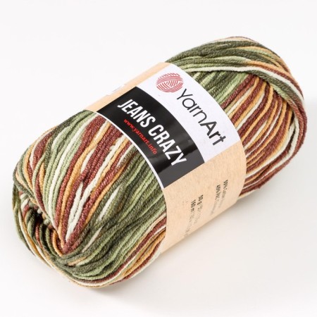 Yarn "Jeans Crazy" 55% cotton, 45% acrylic 160m/50g (7203 print)-1