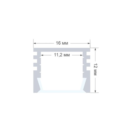 Aluminum profile Apeyron, 16x12 mm, invoice, 1 m, matte Distractor, accessories-1