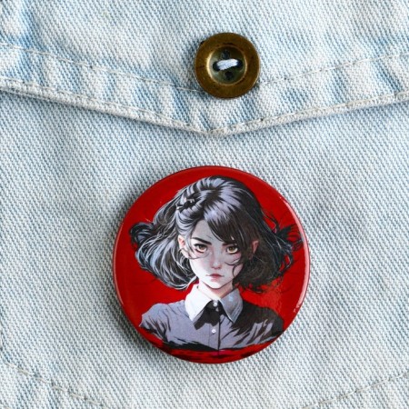 Metal anime icon, “black red” set, d = 38 mm, 4 pcs.-10