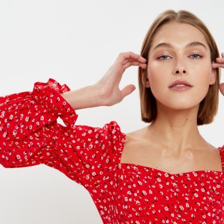 Women's dress mini minku: enjoy color red, rr 44-5