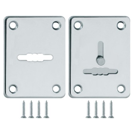Decorative lining Fuaro ESC081/082-CP-8, on a leaf lock, chromium color, 2 pcs.